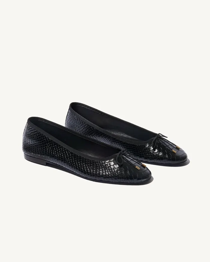 LEATHER BALLET FLAT Black Women Nili Lotan Belts and Accessories