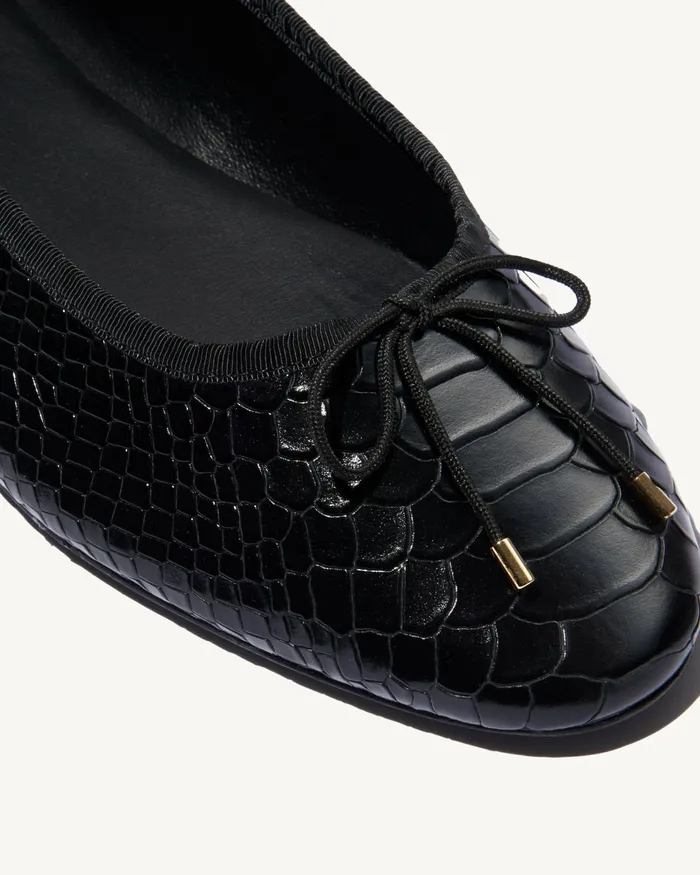 LEATHER BALLET FLAT Black Women Nili Lotan Belts and Accessories