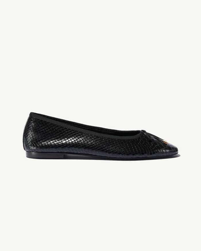 LEATHER BALLET FLAT Black Women Nili Lotan Belts and Accessories