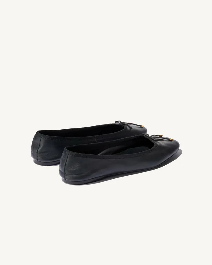 LEATHER BALLET FLAT Black Women Nili Lotan Belts and Accessories