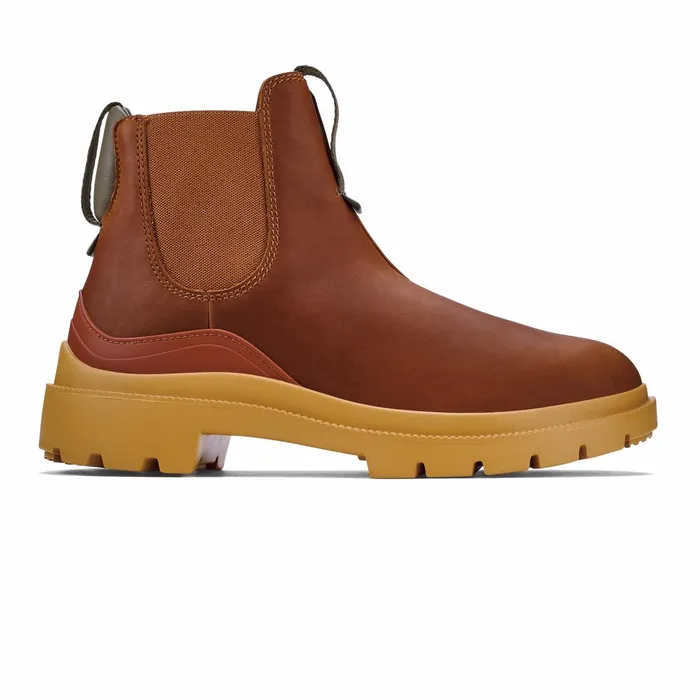 Leather Women Olukai Hehi Waterproof Leather Booties 8211 Fox Hunter