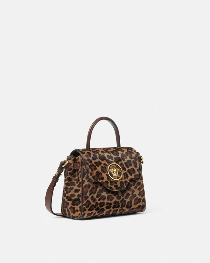 Leopard La Medusa Small Handbag Animalier Women Versace Top Handle