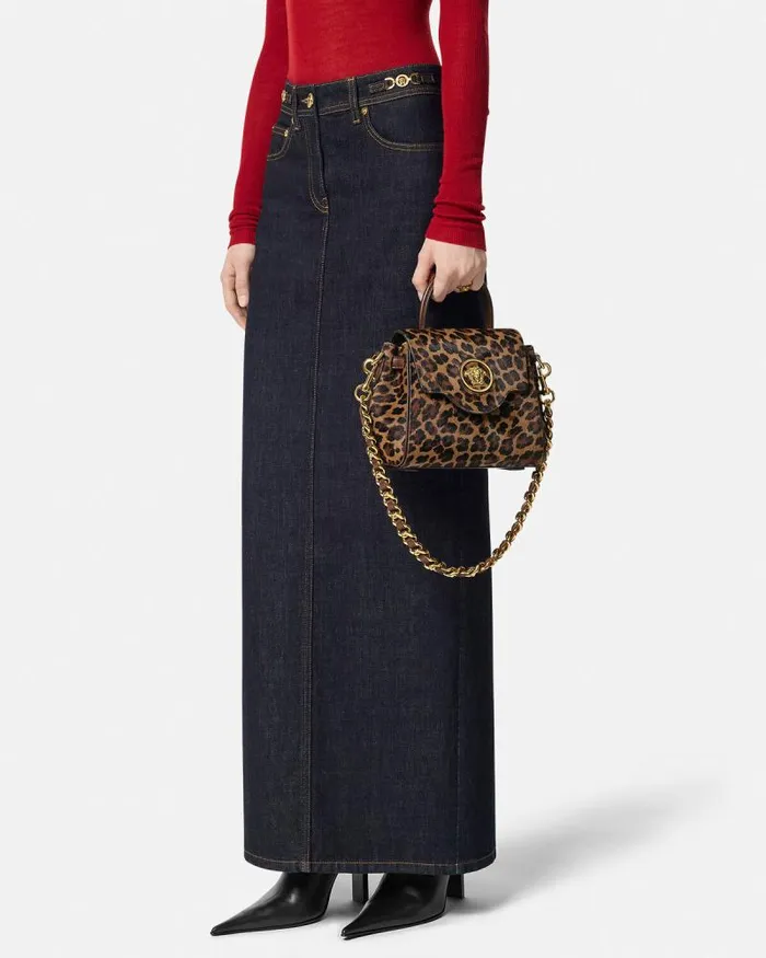 Leopard La Medusa Small Handbag Animalier Women Versace Top Handle