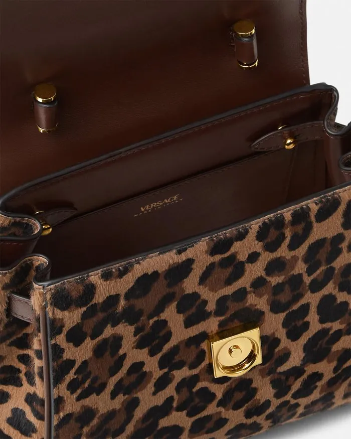 Leopard La Medusa Small Handbag Animalier Women Versace Top Handle
