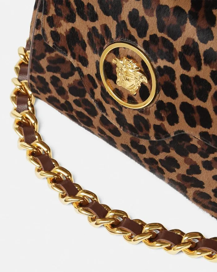 Leopard La Medusa Small Handbag Animalier Women Versace Top Handle