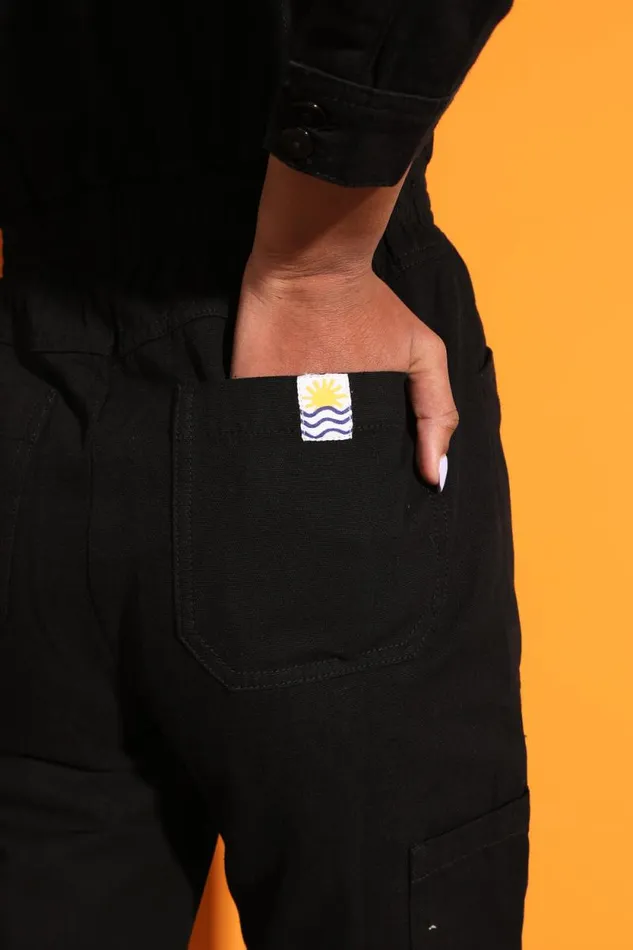 LF Markey Boilersuits Women Danny Boilersuit Black Canvas