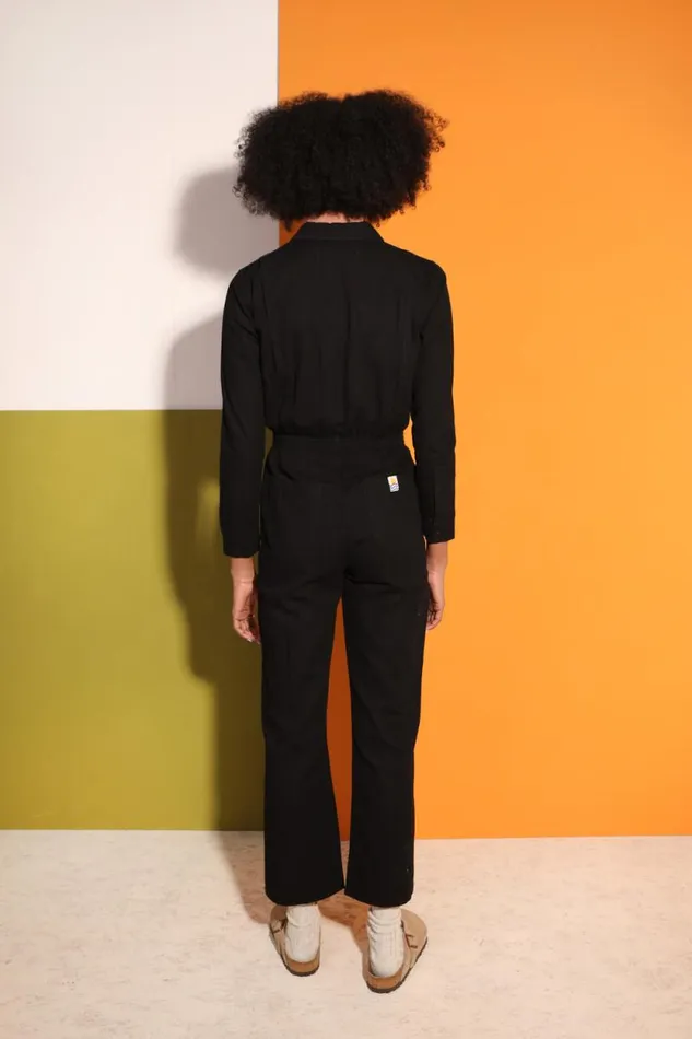 LF Markey Boilersuits Women Danny Boilersuit Black Canvas