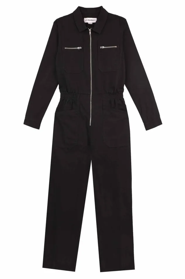 LF Markey Boilersuits Women Danny Boilersuit Black Canvas