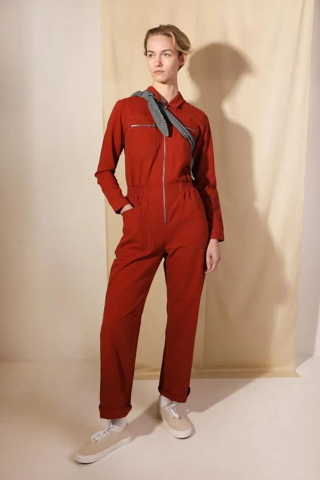 LF Markey Boilersuits Women Danny Boilersuit Rust Canvas