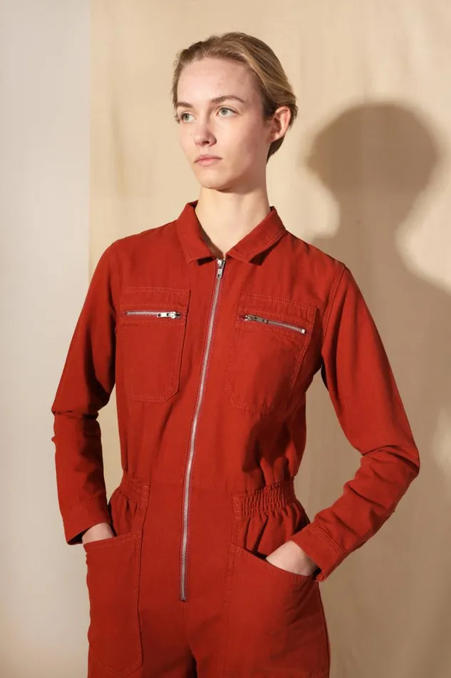 LF Markey Boilersuits Women Danny Boilersuit Rust Canvas