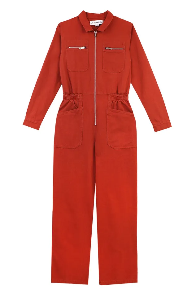 LF Markey Boilersuits Women Danny Boilersuit Rust Canvas
