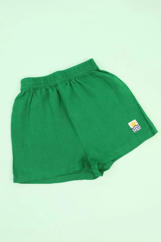 LF Markey Kids Kids Kids Basic Linen Shorts Grass