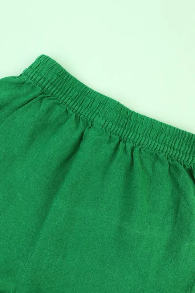 LF Markey Kids Kids Kids Basic Linen Shorts Grass