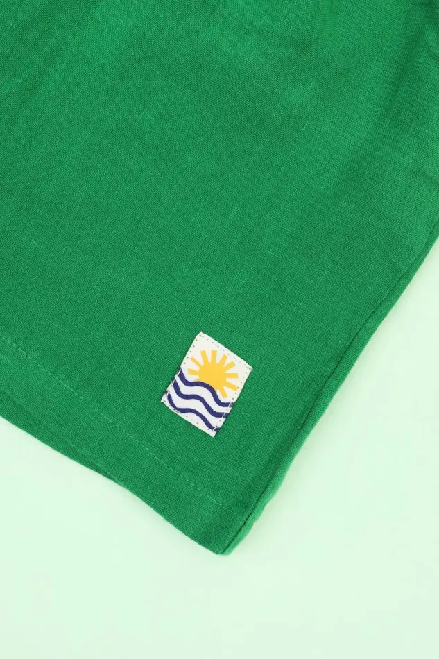 LF Markey Kids Kids Kids Basic Linen Shorts Grass
