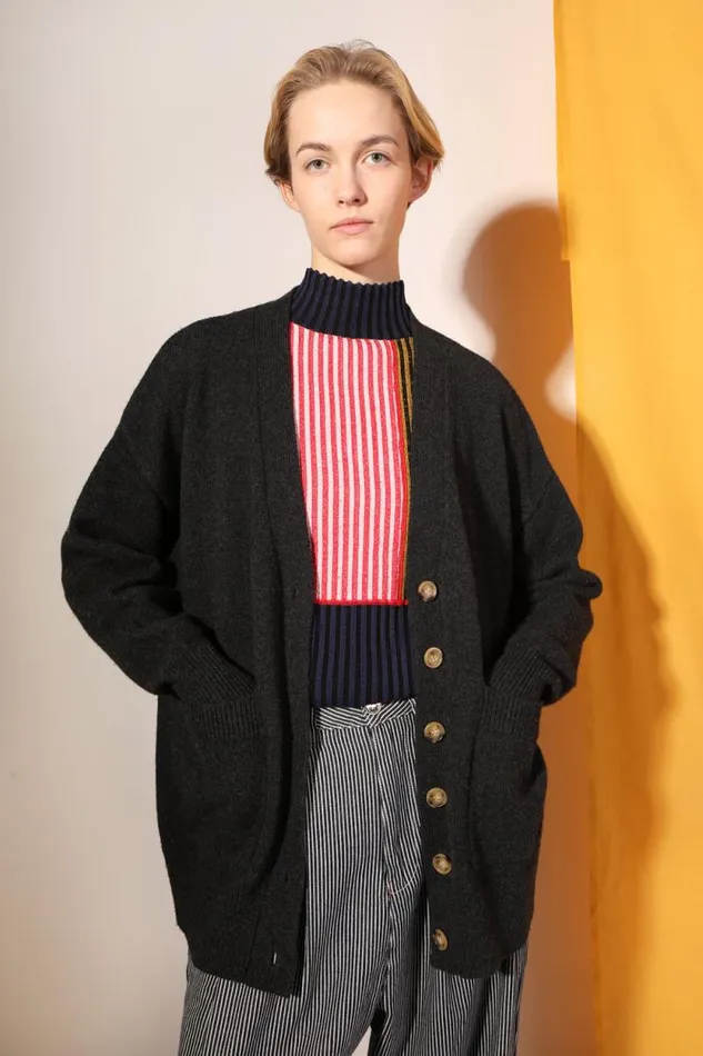 LF Markey Knitwear Women Bramley Cardigan Ash