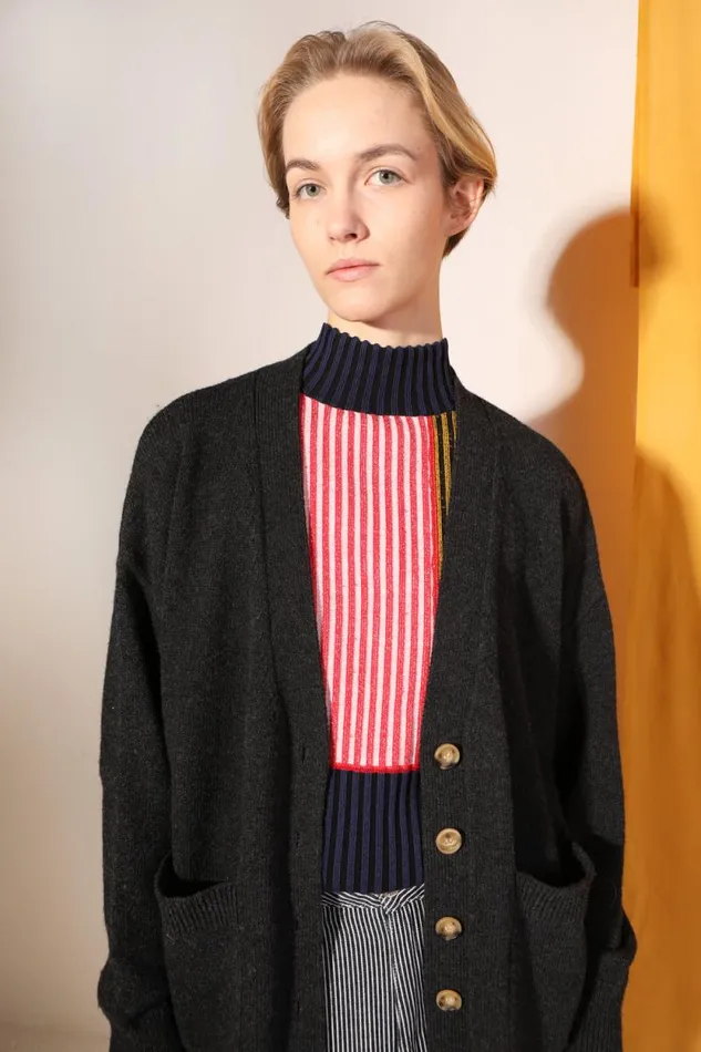 LF Markey Knitwear Women Bramley Cardigan Ash