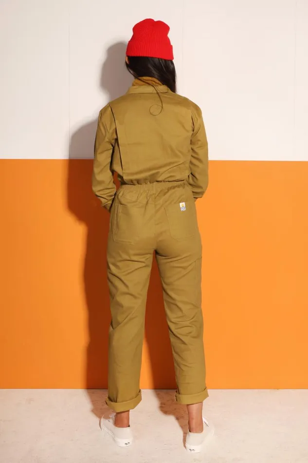 LF Markey One Pieces Women Danny Stretch Drill Boilersuit Chartreuse