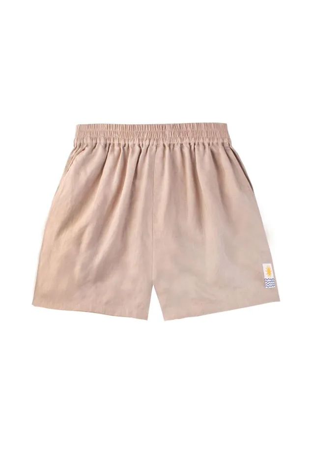 LF Markey Shorts Women Basic Linen Shorts Mushroom