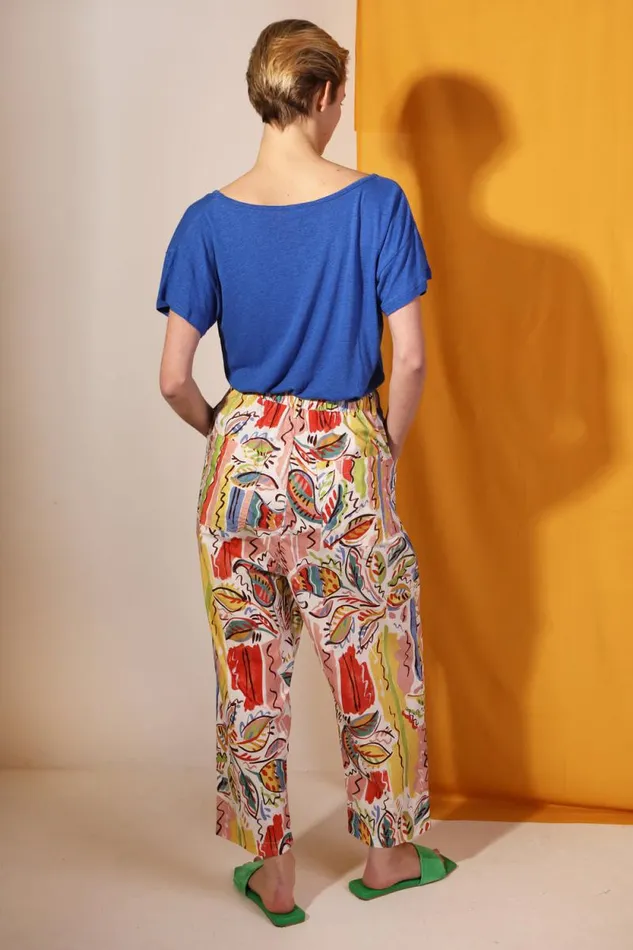 LF Markey Trousers Women Mega Drawcord Slacks Painted Paisley