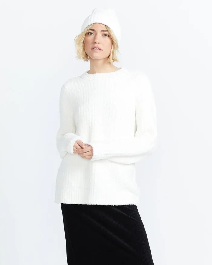 Lil Softie Sweater 8211 Star White Womens Volcom Sweaters and Cardigans