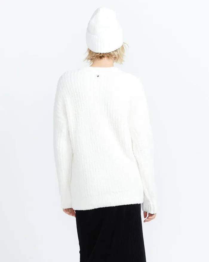 Lil Softie Sweater 8211 Star White Womens Volcom Sweaters and Cardigans