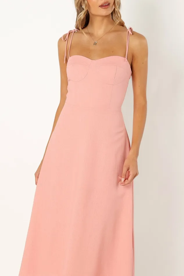 Linen Dresses Remi Midi Dress Soft Rose 8211 Petal and Pup Women