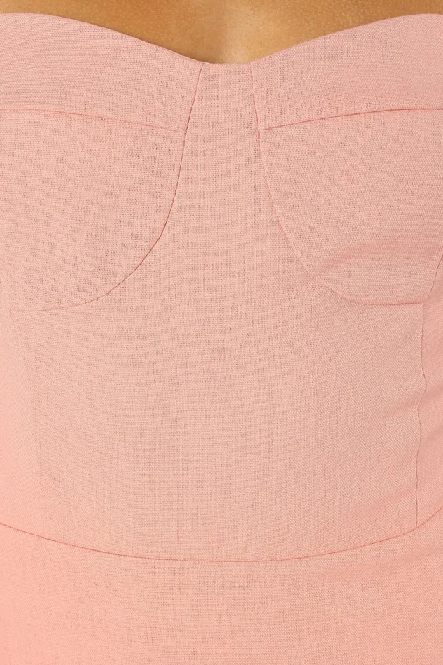 Linen Dresses Remi Midi Dress Soft Rose 8211 Petal and Pup Women