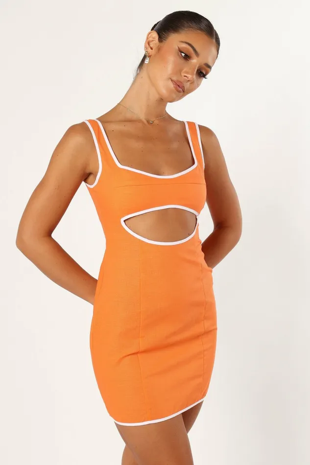 Linen Dresses Samara Mini Dress Orange 8211 Petal and Pup Women