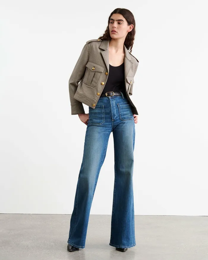 LISE JACKET Brown Houndstooth Women Nili Lotan Jackets and Blazers