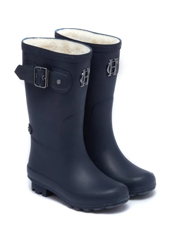 Little Little Gifting Holland Cooper Little Wellie 8211 Junior Midnight Feast Navy Matte