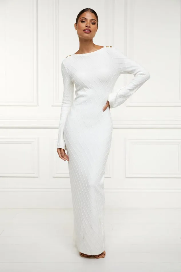 LittleWomen Bump Friendly Collection Holland Cooper Olive Maxi Dress White