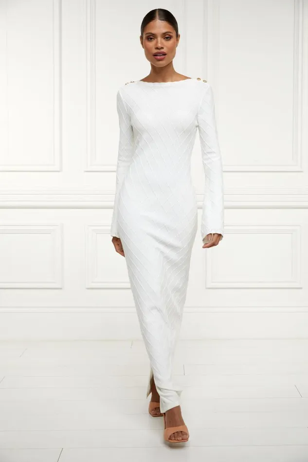 LittleWomen Bump Friendly Collection Holland Cooper Olive Maxi Dress White