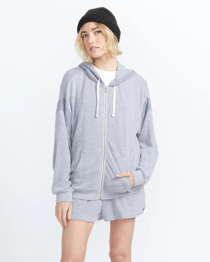 Lived In Lounge Frenchie Zip Hoodie 8211 Denim Womens Volcom Hoodies and Sweatshirts Lived In Lounge Frenchie Zip Hoodie 8211 Denim Womens Volcom Hoodies and Sweatshirts