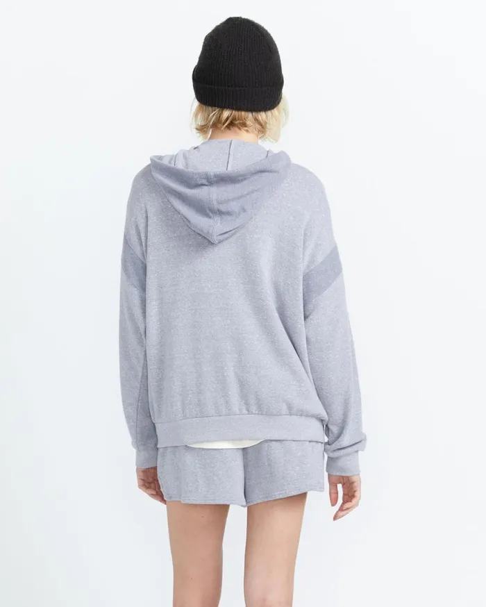 Lived In Lounge Frenchie Zip Hoodie 8211 Denim Womens Volcom Hoodies and Sweatshirts