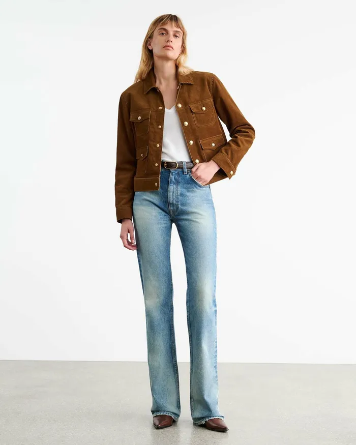 LIZETH CORDUROY JACKET Midnight Women Nili Lotan Jackets and Blazers