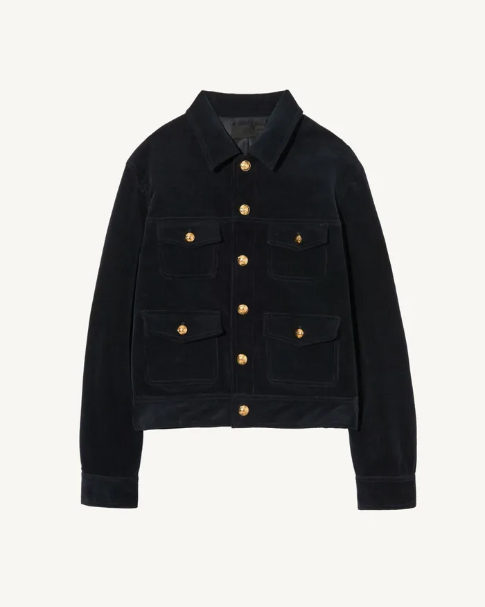 LIZETH CORDUROY JACKET Midnight Women Nili Lotan Jackets and Blazers