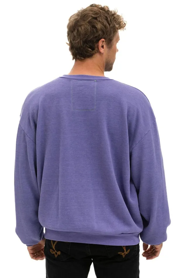 Logo Relaxed Crew Sweatshirt 8211 Lavender WomenMen Aviator Nation Sweatshirts