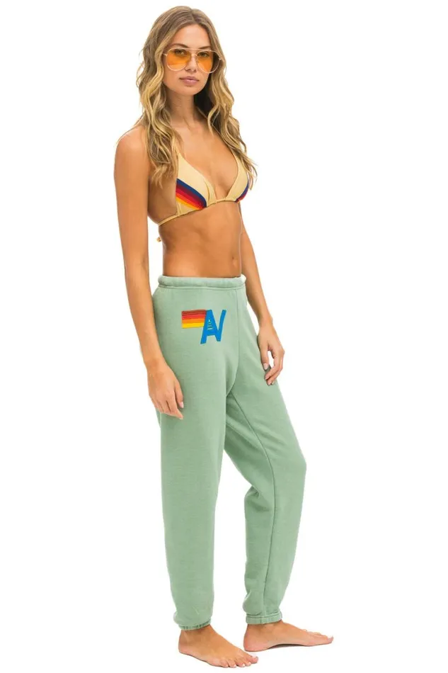 Logo Stitch Sweatpants 8211 Sage Women Aviator Nation Sweatpants