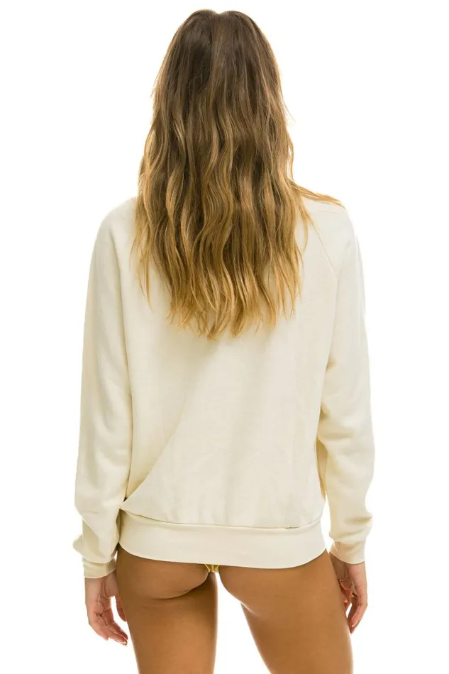 Logo Sweatshirt 8211 Vintage White WomenMen Aviator Nation Sweatshirts