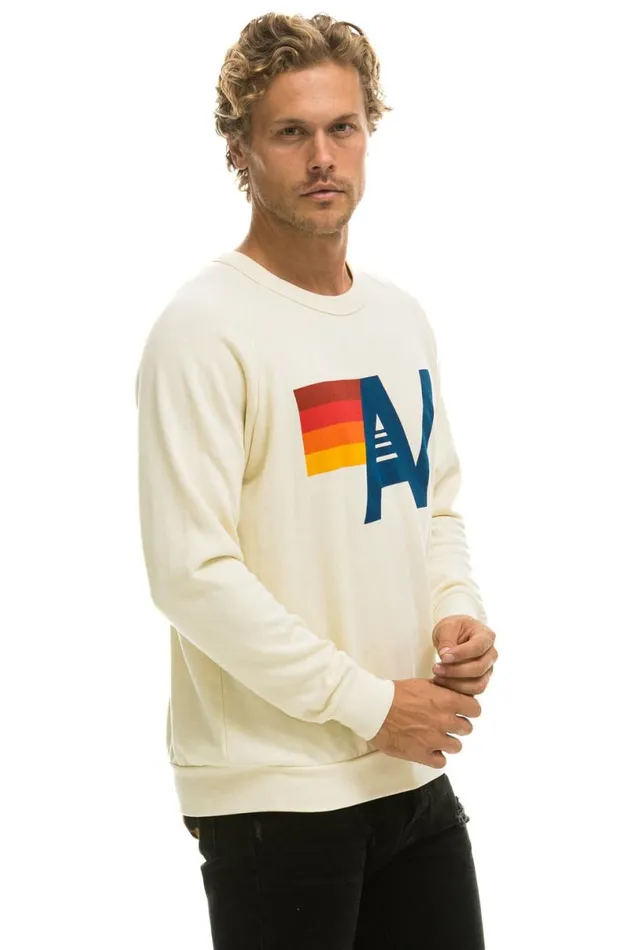 Logo Sweatshirt 8211 Vintage White WomenMen Aviator Nation Sweatshirts