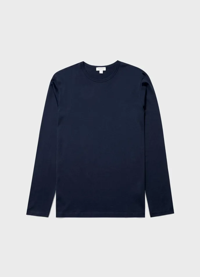 Long Sleeve Classic Tshirt Navy Men SUNSPEL Tshirts