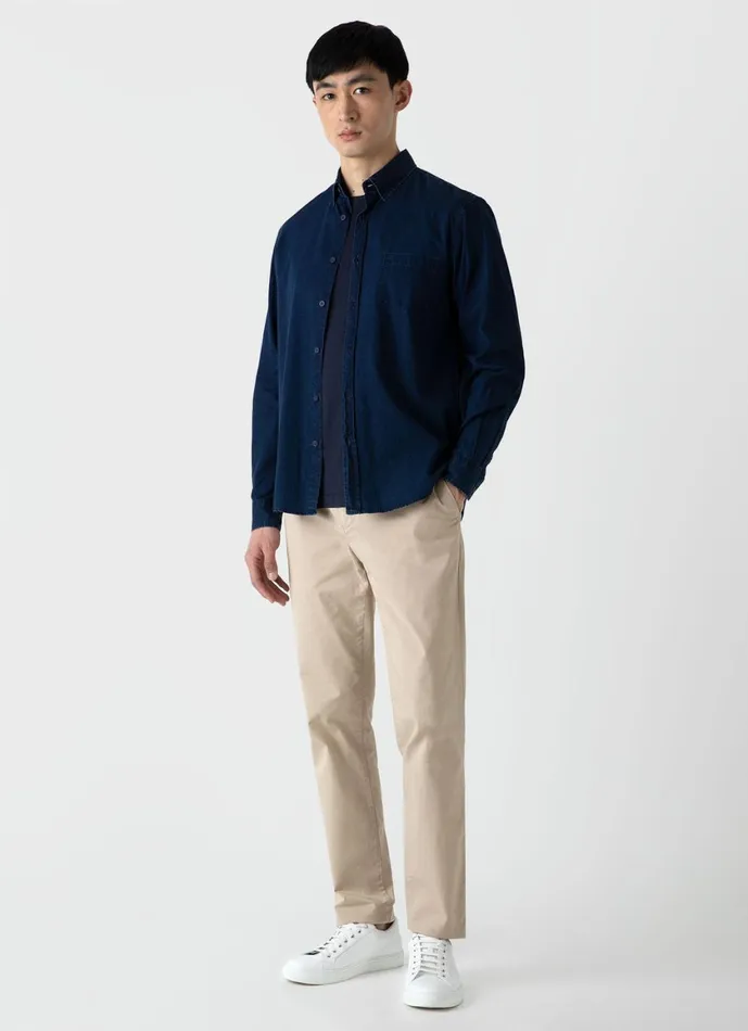 Long Sleeve Classic Tshirt Navy Men SUNSPEL Tshirts
