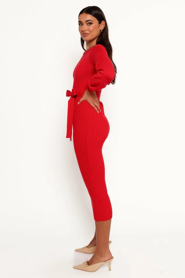 Long Sleeve Dresses Helena Dress Red 8211 Petal and Pup Women