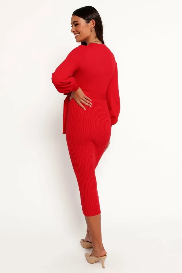 Long Sleeve Dresses Helena Dress Red 8211 Petal and Pup Women