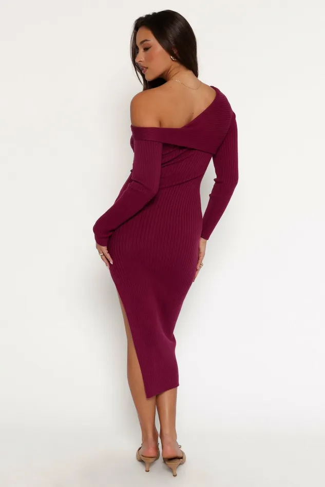Long Sleeve Dresses Petal and Pup Women Cammie Long Sleeve Midi Dress Fuchsia