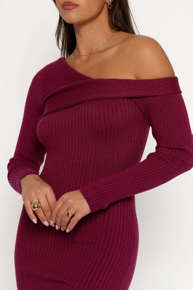 Long Sleeve Dresses Petal and Pup Women Cammie Long Sleeve Midi Dress Fuchsia