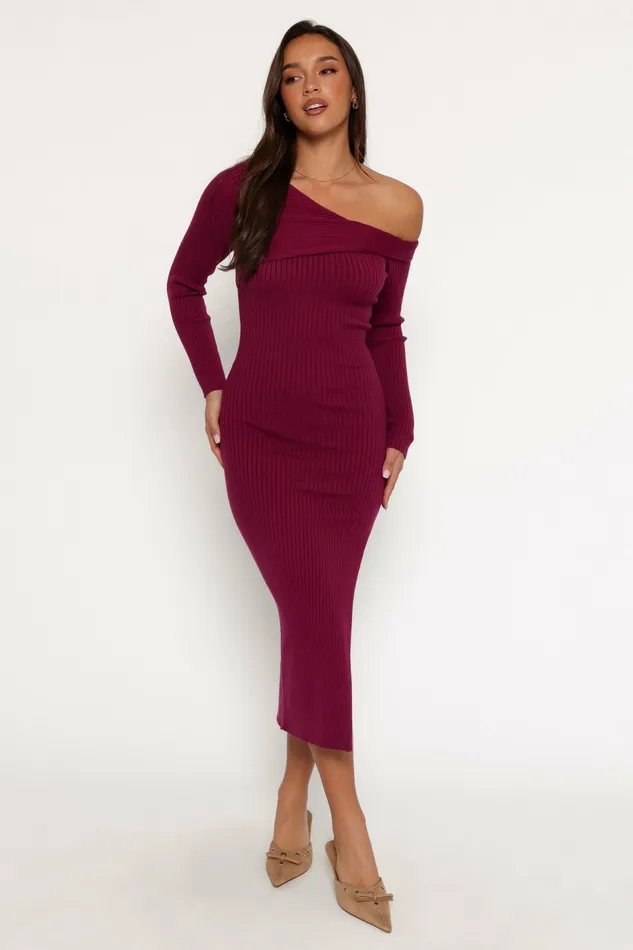 Long Sleeve Dresses Petal and Pup Women Cammie Long Sleeve Midi Dress Fuchsia