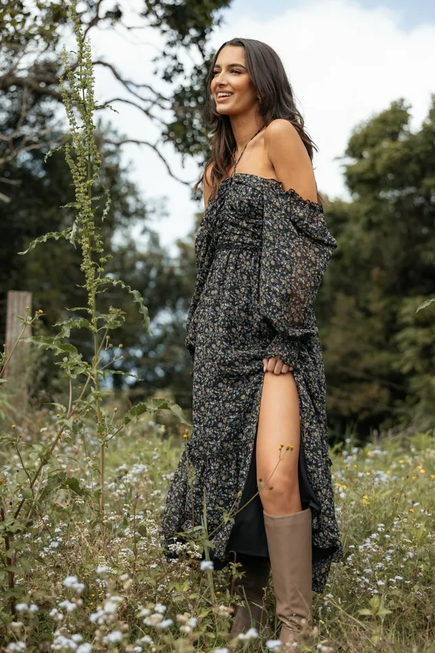 Long Sleeve Dresses Women Keziah Long Sleeve Maxi Dress Navy Ditsy Floral Petal and Pup Long Sleeve Dresses Women Keziah Long Sleeve Maxi Dress Navy Ditsy Floral Petal and Pup