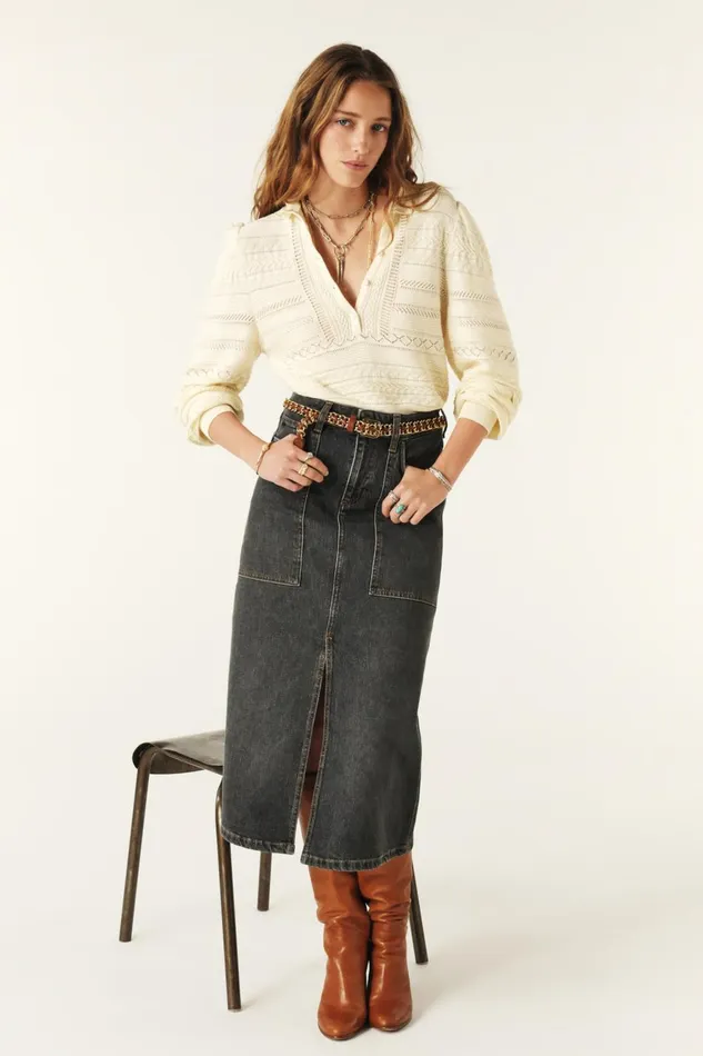 LongSleeve Sweater Vinnie Black Women Baandsh Sweaters and Cardigans