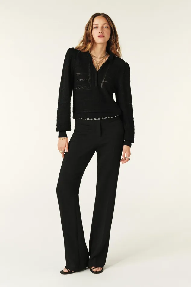 LongSleeve Sweater Vinnie Black Women Baandsh Sweaters and Cardigans